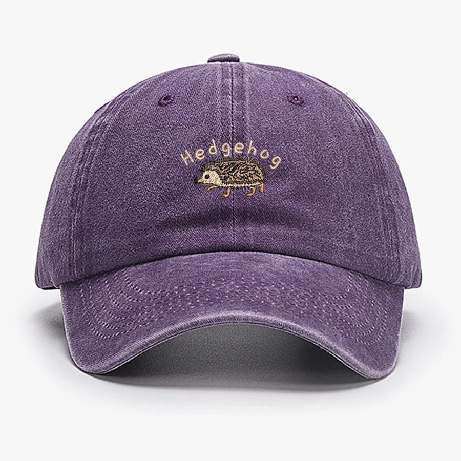 Mini Hedgehog Embroidery cotton Baseball caps for Men Women Washed vintage Hat Sports Fishing trucker Summer Autumn Peaked cap
