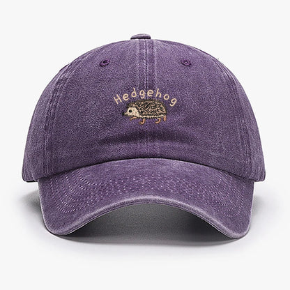 Mini Hedgehog Embroidery cotton Baseball caps for Men Women Washed vintage Hat Sports Fishing trucker Summer Autumn Peaked cap