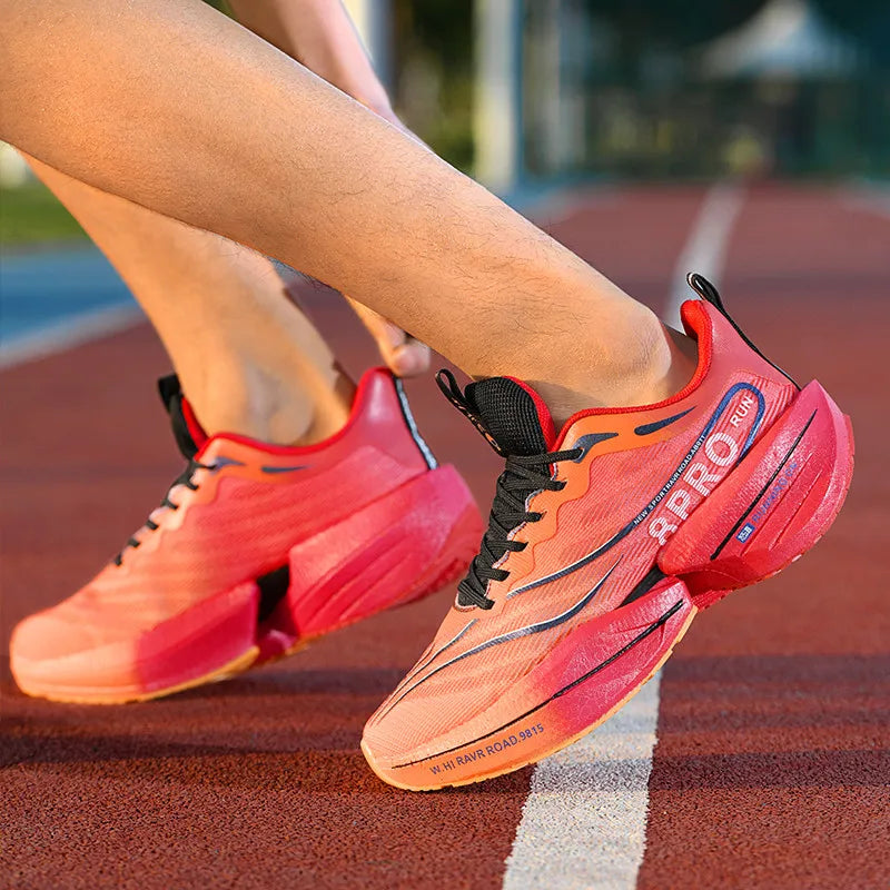 Sneakers da uomo con soletta in carbonio, scarpe sportive da esterno con suola morbida in rete, scarpe da corsa leggere, antiscivolo, casual, da coppia, da tennis
