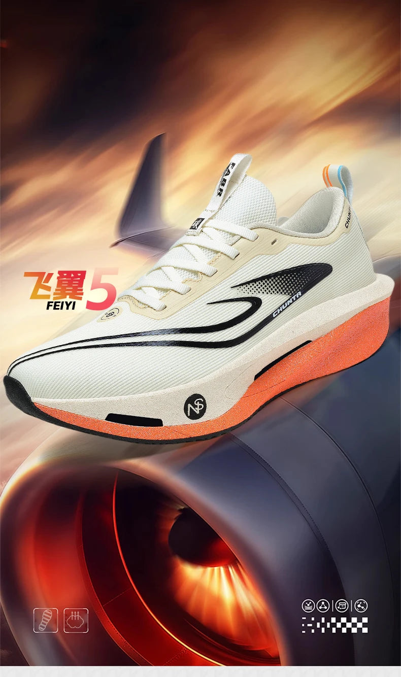 Carbon Plate Sports Running Shoes Marathon Men Breathable Lightweight Women's Comfortable Athletic Nonskid Chunta Sneakers