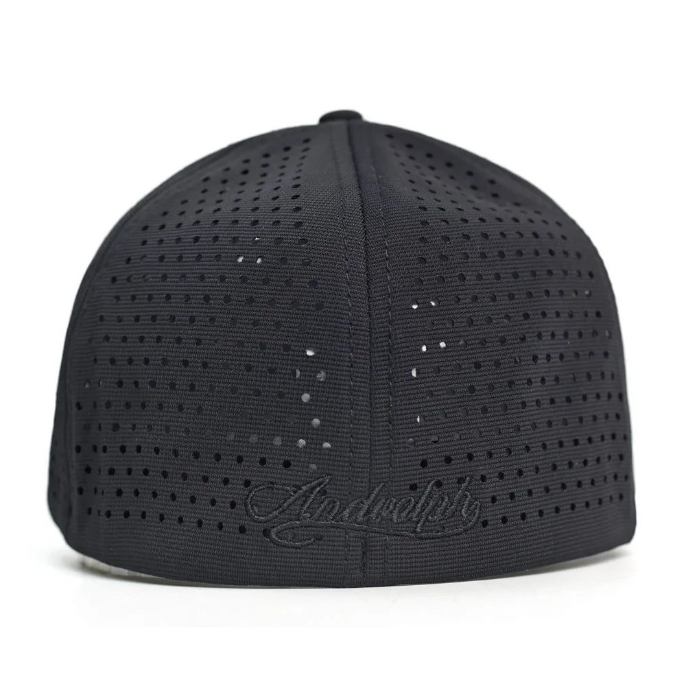 Boné de basebol em malha com pala curta e parte traseira fechada para homem e mulher, respirável, estilo snapback, boné dad hat ajustado e ajustável, cor lisa, estilo trucker