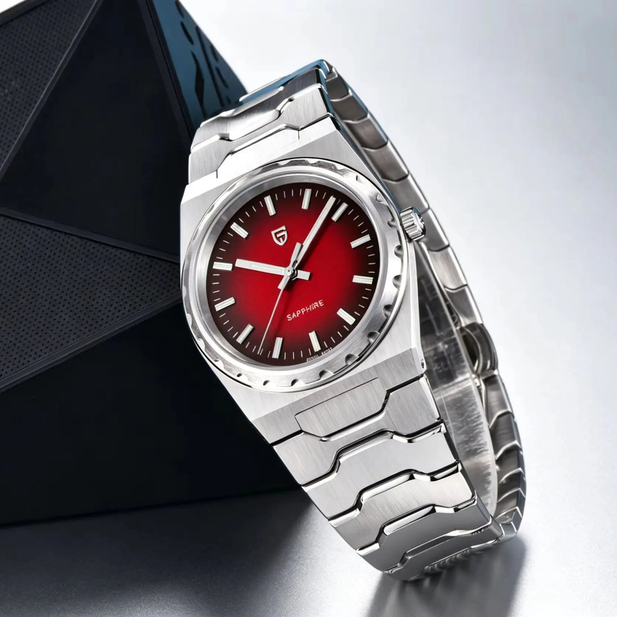 Montre pour homme de luxe PAGANI DESIGN – Édition limitée, verre saphir, cadran rouge, acier inoxydable, étanche – PDYS020