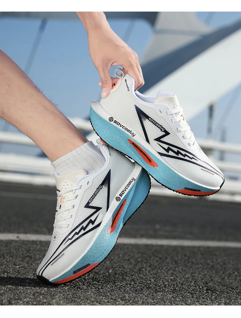 Running Shoes Speciality Men Marathon Sports Carbon Board Breathable Ultralight Women Comfy Athletic Cushion Stability Sneakers