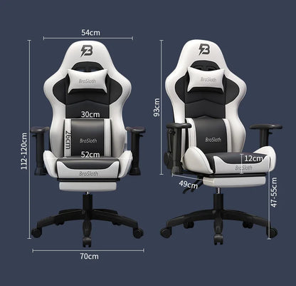 Chaise de jeu Anji pour l'e-sport, chaise de bureau pour ordinateur avec hauteur réglable, design ergonomique pour les joueurs, utilisation au bureau et à domicile