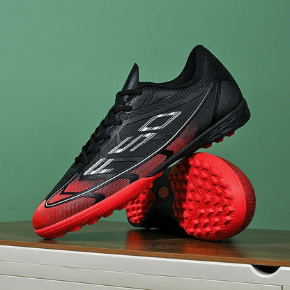 Chaussures de football FG/TF populaires, crampons de football unisexes à tige basse, baskets de football pour terrain, crampons d'entraînement rapides, crampons antidérapants à pointes longues