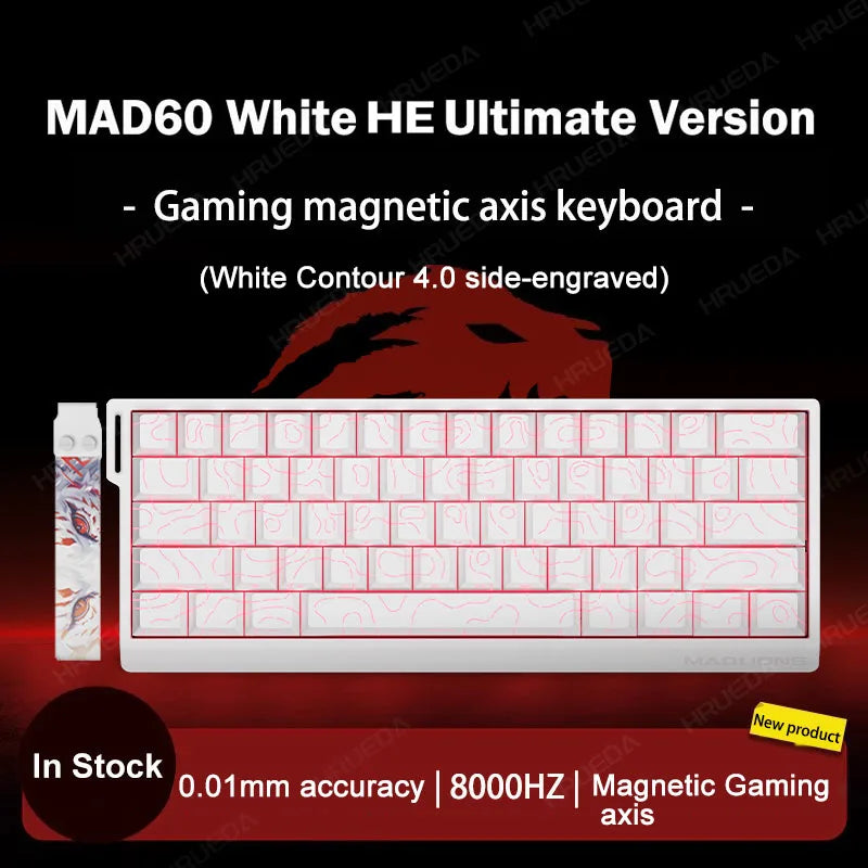 MADLIONS MAD 60/68HE Gaming Magnetic Switch Keyboard Wired Key Web Drive Custom 8K 61/68 Return RT Adjustable Keystroke Hot Swap