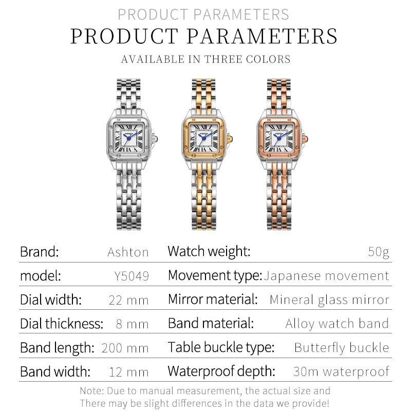 YASHIDUN Fashion Women Watch Stainless Steel Luxury Ladies Quartz Watches Business Female Clock Bracelet Wristwatch Women Gift