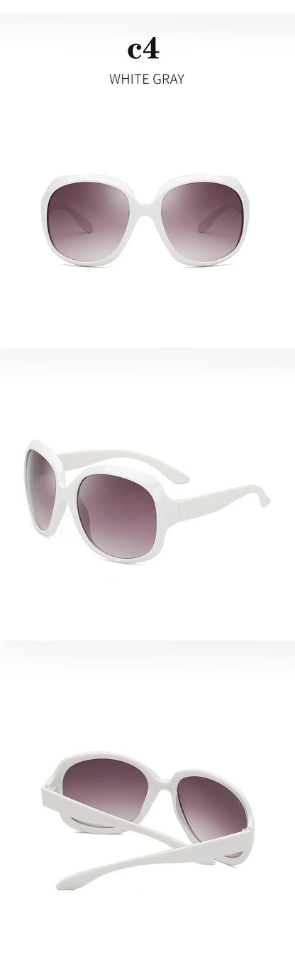 Oversized  Sunglasses Women Luxury Brand Designers Oval Sun Glasses Vintage Black Shades UV400 zonnebril dames