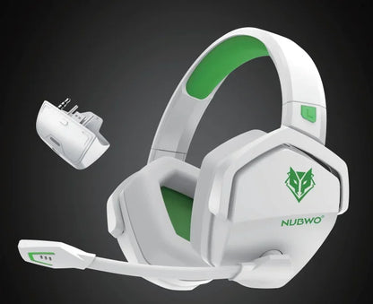 NUBWO G06 Casque Gaming Sans Fil 2.4GHz Bluetooth 5.3 Stéréo Double Mode avec Micro pour PS5 PS4 PC Switch Mobile Ordinateur Portable, pour Joueurs