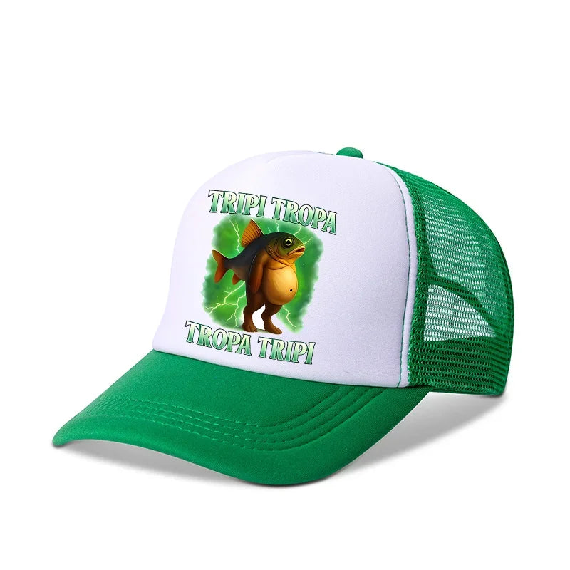 Italian Brainrot Baseball Caps Funny Anime Printed Tung Tungtung Sahur Sunny Hats Summer Adjustable Famliy Headdress Cap Gifts