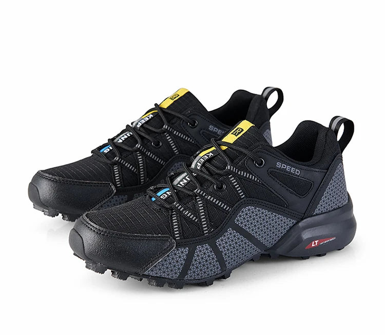 Scarpe da trekking da uomo all-terrain, scarpe sportive outdoor in mesh traspirante, antiscivolo e resistenti all’usura, scarpe da trekking e ciclismo outdoor