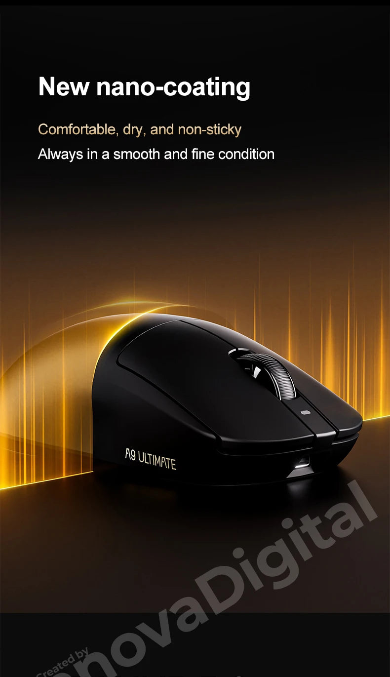 ATK Dragonfly A9 Ultimate trådløs gamingmus A9 Air PAW3950 ultralet ergonomisk e-sportsmus til gamere FPS CSGO A9 Ultra