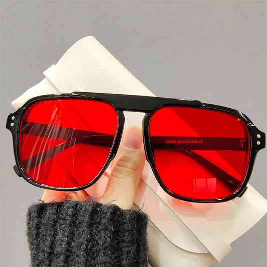 Fashion Female Sun Shades Eyewear Men Women Fashion Double Beam Sunglasses Vintage Outdoor Travel Driving UV400 Goggles