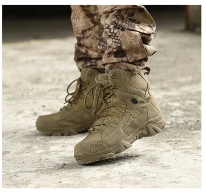 Men Tactical Boots Boots Men Desert Waterproof Work Safety Shoes Hiking Shoes Ankle Men Outdoor Boots
