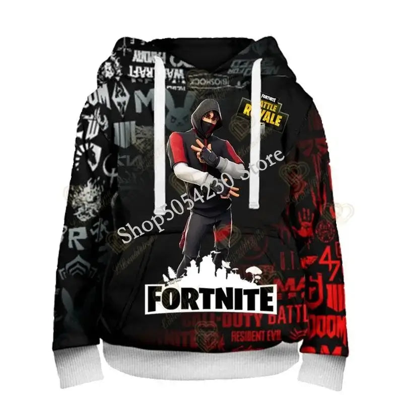 Fortnite Herren-Hoodie, modisches Sweatshirt mit 3D-Print, Battle-Game-Hoodies für Jungen und Mädchen, Hip-Hop, Herren, Freizeit-Oberbekleidung