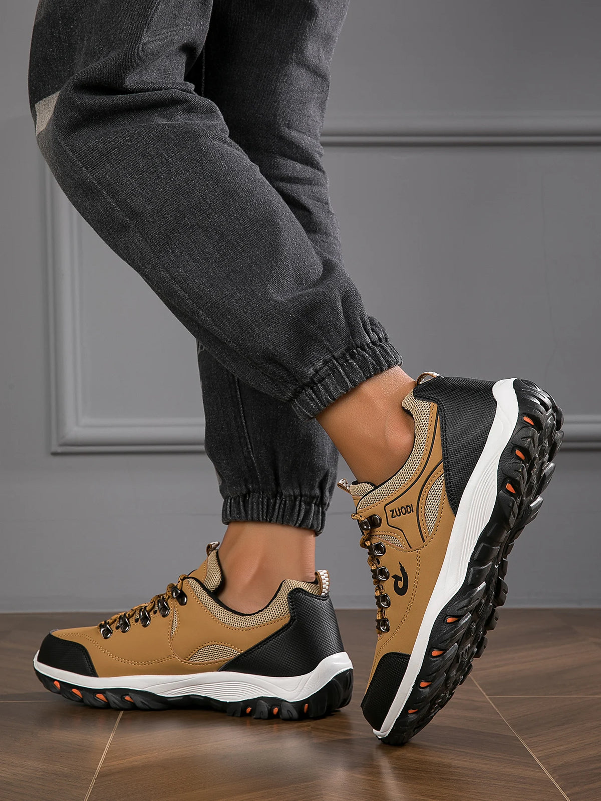 Chaussures de randonnée pour homme - Chaussures de sport de randonnée respirantes - Chaussures de sport ultra-légères pour la randonnée, le camping et la course à pied en plein air - Chaussures de sport antidérapantes