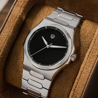 Watchdives WD0016 Super Black Men Watch Ultra Light-Absorbing Dial VH31/VH60 Sweep Second Quartz Movement Stainless Steel Watch