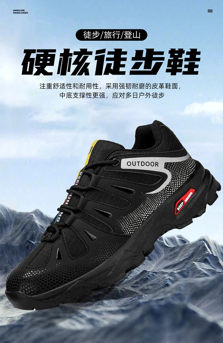 Scarpe da uomo per attività all'aperto - Scarpe da alpinismo antiscivolo da uomo - Calzature da viaggio, escursionismo e avventura - Sneaker casual alla moda