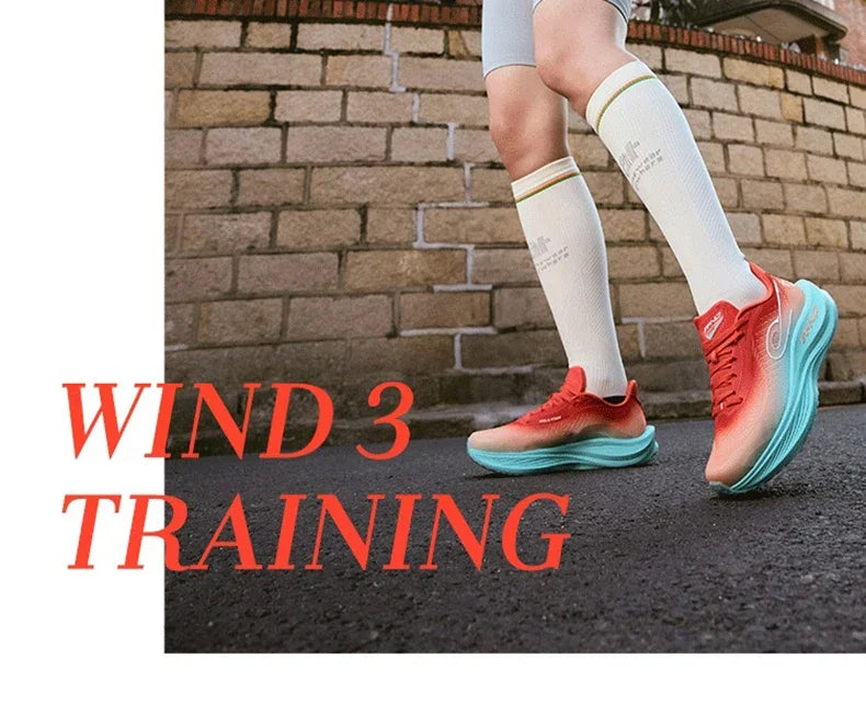 QIAODAN WIND 3TR Men's Marathon Running Shoes 2026 Thick Sole Cushioning Sport Shoes Male Gym Lightweight Sneakers QDB023252297