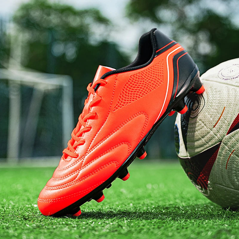 Chaussures de football pour hommes, crampons de football à tige haute pour terrain dur FG AG TF, entraînement professionnel, baskets légères pour l'extérieur, pointures 39-45