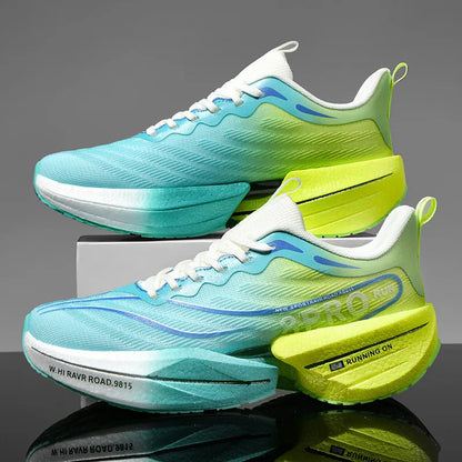 Sneakers da uomo con soletta in carbonio, scarpe sportive da esterno con suola morbida in rete, scarpe da corsa leggere, antiscivolo, casual, da coppia, da tennis
