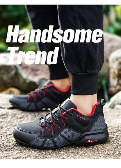 Men Hiking Shoes Outdoor Lightweight Camping Travel Shoes Non-Slip Waterproof Women Large Size Tactical Training Sports Shoes