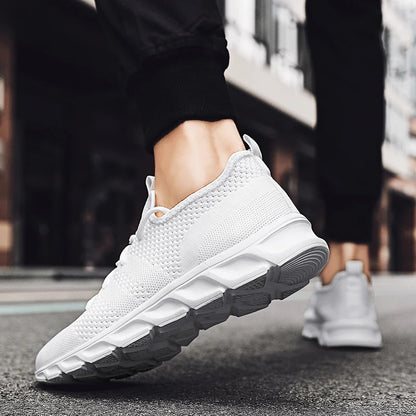 Herenhardloopschoenen met zachte zolen, slijtvaste, ademende sportschoenen van mesh, outdoor-mode, tennis schoenen in grote maten voor heren