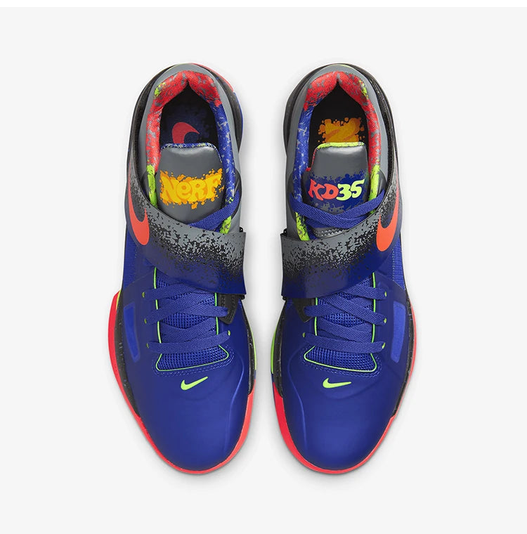 Nike genuine KD 4 NERF Herren-Basketballschuhe Low Cut, stoßdämpfend und praktisch, FQ8180-400