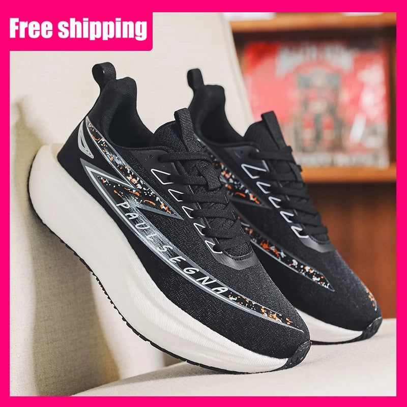Men Running Shoes Professional Marathon Comfortable Breathe Mesh Sneakers Daily Fitness Anti Slip Shock-absorbing Jogging Shoes