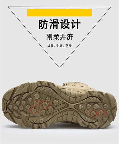 Men Tactical Boots Boots Men Desert Waterproof Work Safety Shoes Hiking Shoes Ankle Men Outdoor Boots
