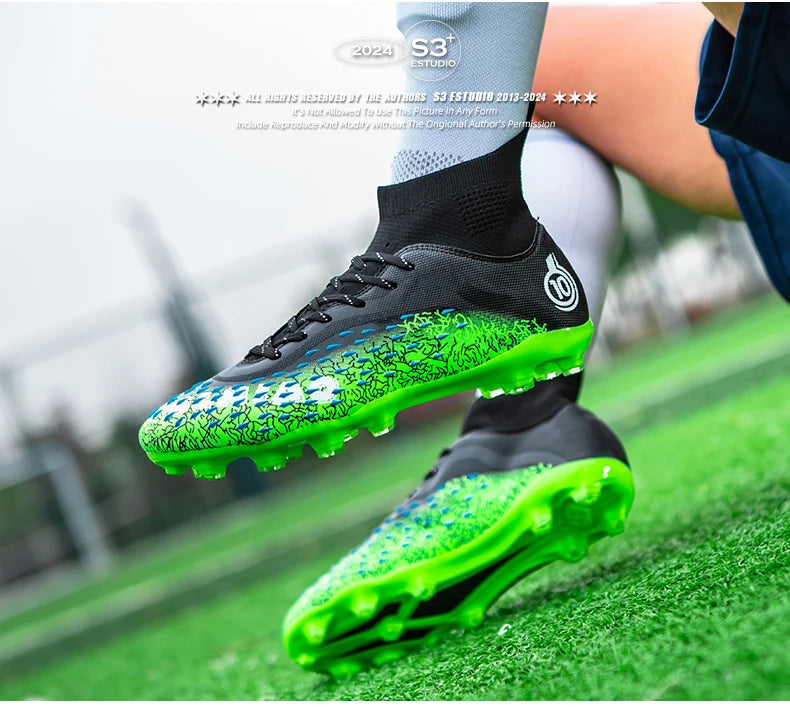 Men Professional Football Shoes Society Cleats Soccer Shoes Original Indoor Football Field Boots Grass Training TF/FG Sneaker