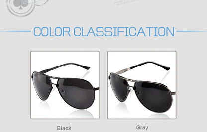 Classic Polarized Pilot Sunglasses For Male Driving Black Sun Glasses Men's Vintage Eyewear Gafas De Sol 8955