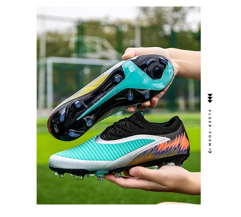 New Men Football Boots Training Ultralight Outdoor Drop Shipping Soccer Shoes Cleats Shoes Soccer Long Spikes FG Non-Slip