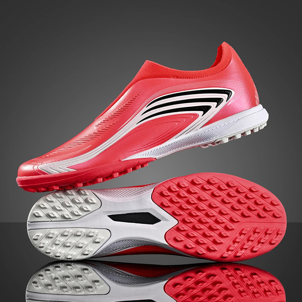 Chaussures de football TF unisexes, crampons légers pour terrain synthétique, semelle résistante à l'usure pour les matchs de football sur gazon artificiel en extérieur
