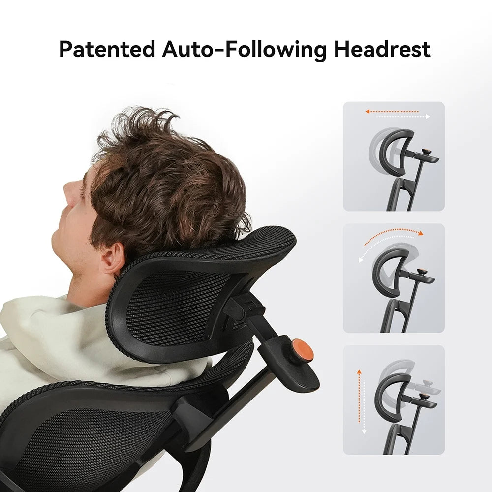 NEWTRAL MagicH-BPro Ergonomic Chair with Footrest Auto Following Backrest Headrest Adaptive Lower Back Support Adjustable Armrest
