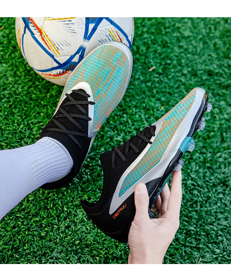 Botas de fútbol para hombre, con tacos para exterior, transpirables, antideslizantes, para adultos, con tacos largos, deportivas, de entrenamiento, para niños, para partido, cómodas