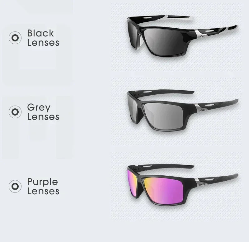Kapvoe Polarisierte Angel-Sonnenbrille Radfahren Herren Damen UV400 Fahrradbrille Sportbrille Fahrradbrille MTB-Fahrradbrille