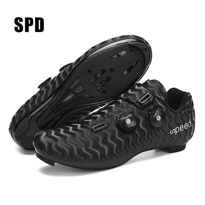 Chaussures de cyclisme pour homme : chaussures de course sur route à fixation automatique, chaussures de sport, chaussures d'entraînement sans crampons ; chaussures de cyclisme pour femme avec crampons SPD