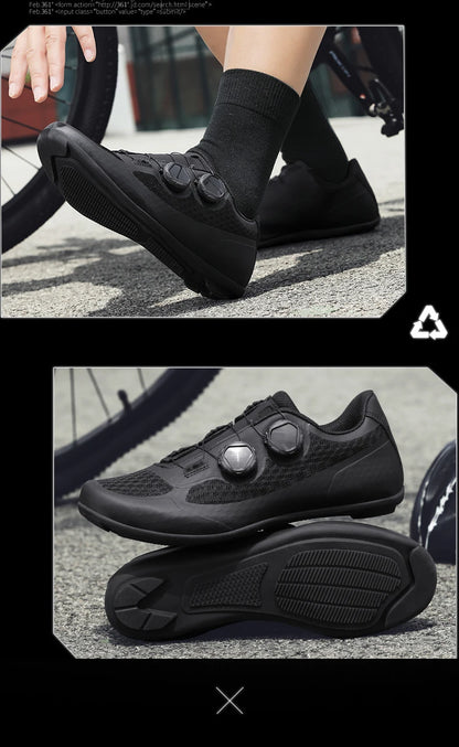 Speed Cycling Sneaker Herre-cykelsko til landevejscykling med klamper SPD-sko Cykelsko til flade pedaler Herre-cykelsko til udendørs brug Hvid