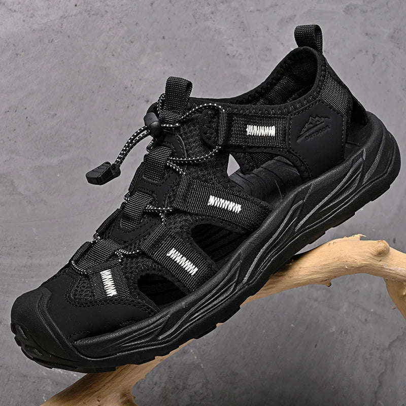 Sandales d'été en cuir pour hommes, chaussures décontractées pour hommes, sandales d'extérieur en cuir pour hommes, chaussures de plage, chaussures romaines pour hommes