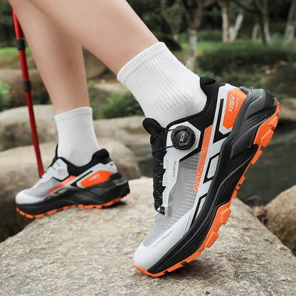 Spring & Summer Men's Running Shoes  Outdoor Hiking,Wear-Resistant Trail Shoes with BOA Closure,Breathable Sports & Casual Style
