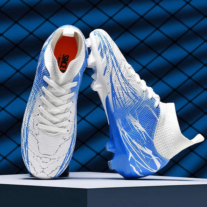 Chaussures de football à crampons FG pour terrain ferme, coupe basse, à lacets, pour hommes, professionnelles, antidérapantes, résistantes à l'usure, pour entraînement sur herbe naturelle