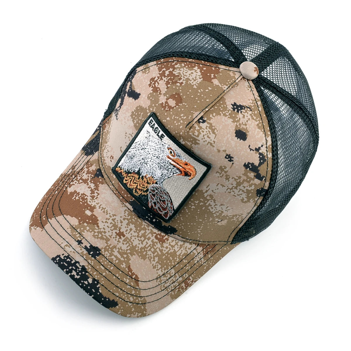 Cappellino trucker fashion con patch ricamata con capra, snapback da baseball quattro stagioni per uomo e donna, cappello con visiera regolabile