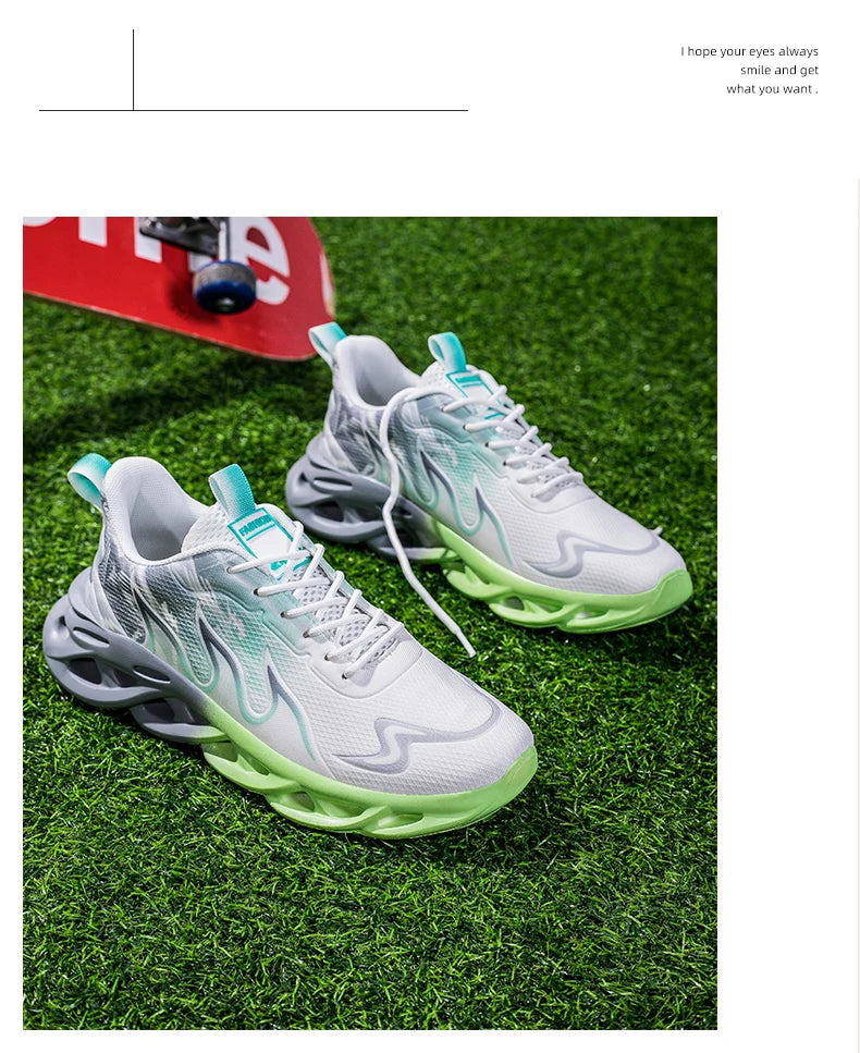 Men Running Shoes Breathable Mesh Sports Shoes Cushion Casual Sneakers Lightweight Comfortable Tennis Shoes Athletic Footwear
