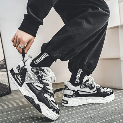Módní skate boty, pánské tenisky, pánské prodyšné běžecké boty, outdoorové síťované volnočasové boty, pánské šněrovací vulkanizované boty, Zapatillas