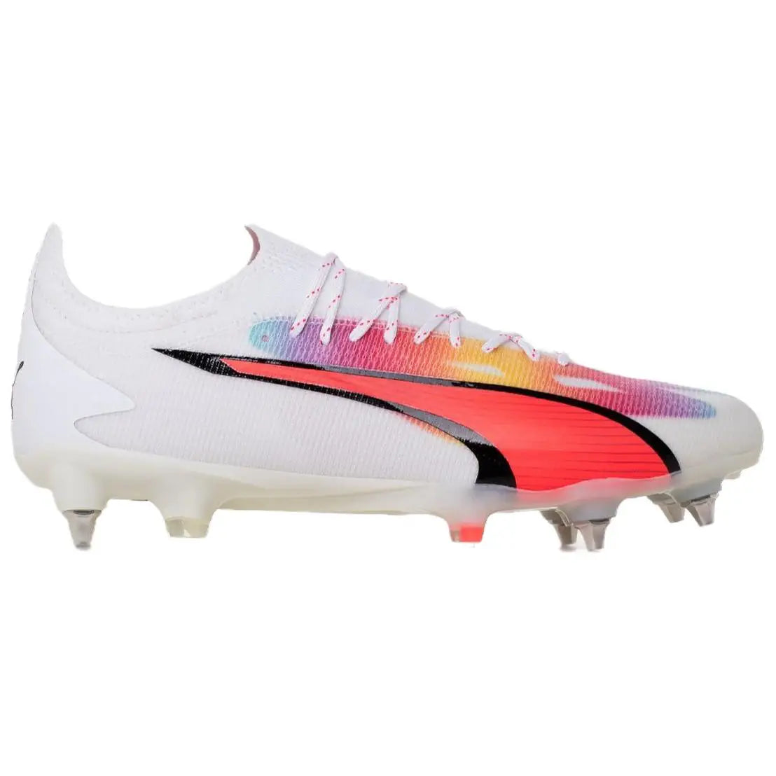 Chaussures de football Puma Ultra Ultimate Mx SG, rouge et blanc, 107504-01.