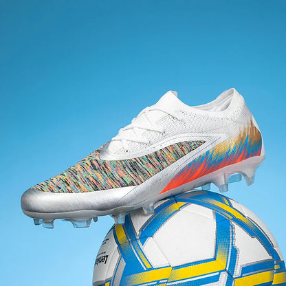 Men Football Boots Shoes FG Soccer Shoes Non-Slip Cleats Ultralight Soccer Match Long Spikes Outdoor Training Drop Shipping