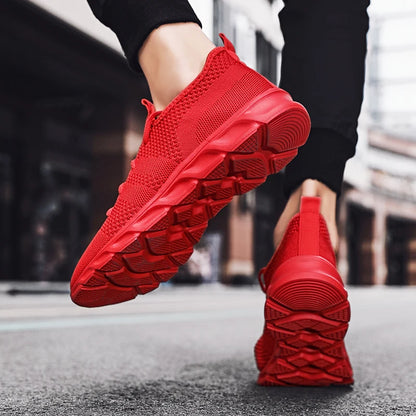 Herenhardloopschoenen met zachte zolen, slijtvaste, ademende sportschoenen van mesh, outdoor-mode, tennis schoenen in grote maten voor heren