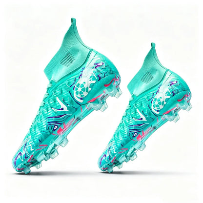 1 paire de chaussures de football pour adultes avec crampons TF, pour les étudiants, durables, antidérapantes, pour l'entraînement sur gazon et les matchs de football