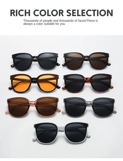 Fashion Korean Vintage Square Sunglasses Women Oversized Sunglass Men Retro Trend Black Sun Glasses Shades Goggle UV400 Eyewear